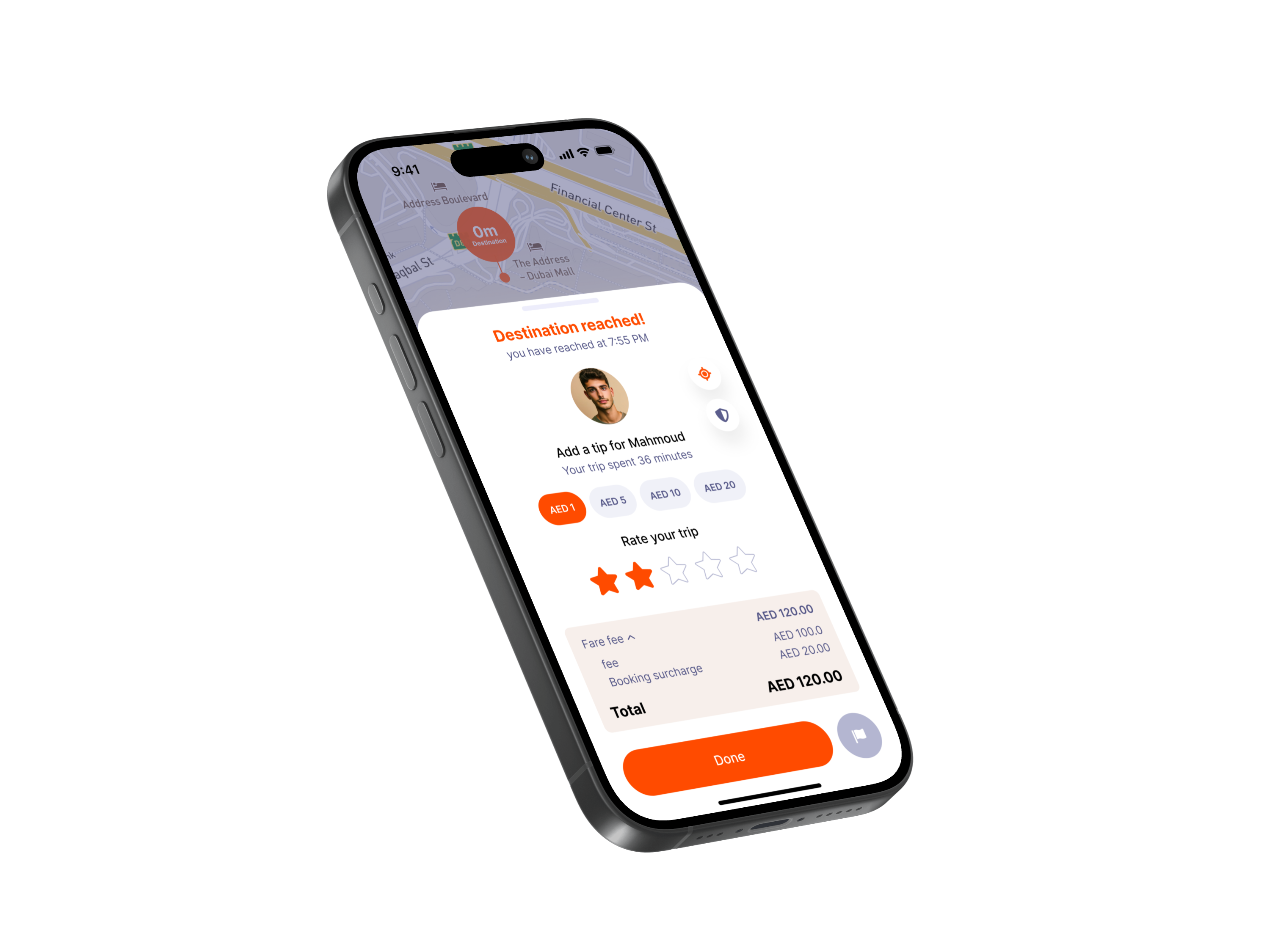 Food menu on monitor